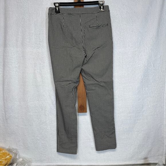 Zara Black & White Gingham Print High Rise Ankle Pants Size S - Picture 5 of 12